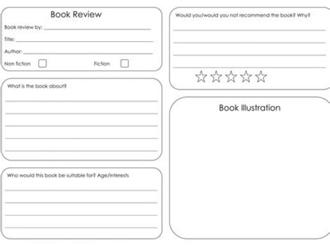 Book Review Template Elementary Book Review Template By Bora Bora