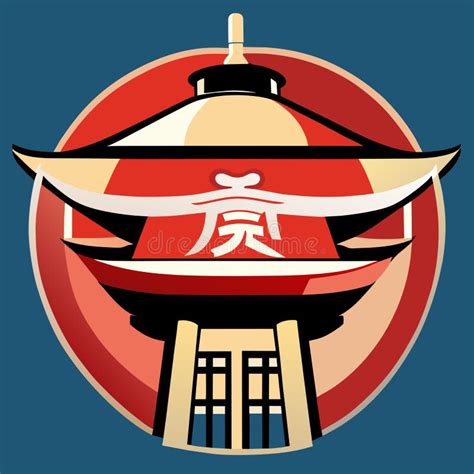 Japanese Temple Vector Illustration In Flat Style Vector Illustration Of Chinese Temple Stock