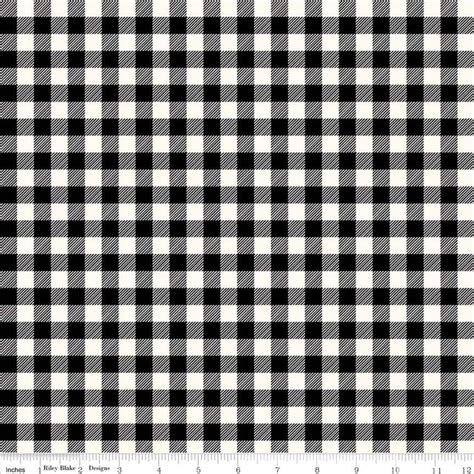 SALE Cotton FLANNEL Buffalo Check F455 Black By Riley Blake Designs