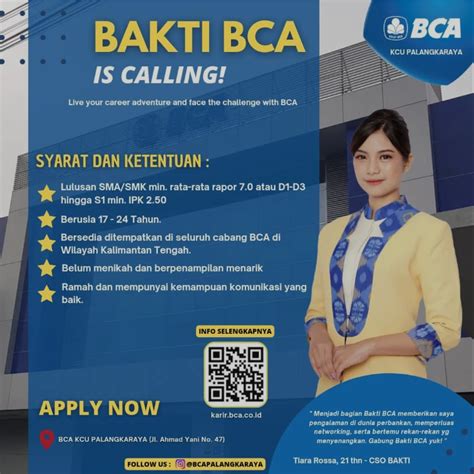 lowongan kerja program magang bakti bank bca