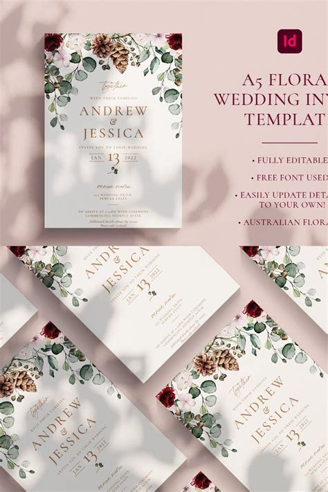 Floral Wedding Invitation – MasterBundles