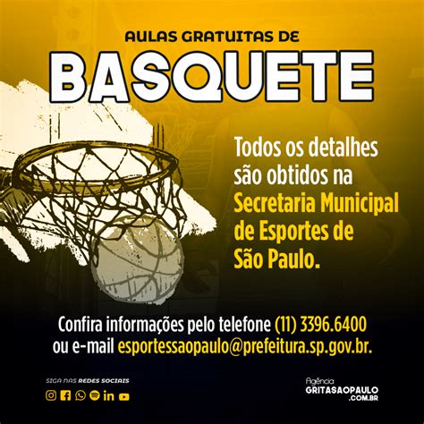 Prefeitura De S O Paulo Oferece Aulas De Basquete Gratuitas Para