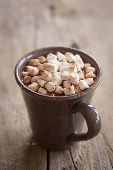 Hot Chocolate With Mini Marshmallows Warming Drink Stock Photo By Duskbabe