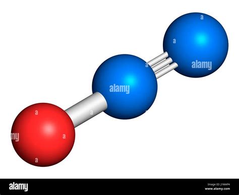 Nitrous oxide (NOS, laughing gas, N2O) molecule. Used in surgery as Stock Photo, Royalty Free ...