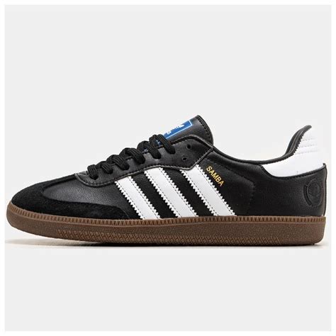 Мужские кроссовки adidas samba og black gum vegan, черные кожаные ...