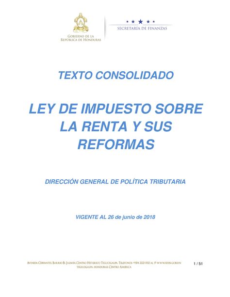 Texto Consolidado Ley Impuesto Sobre La Renta 25 Junio 2018 Texto Consolidado Ley De Impuesto