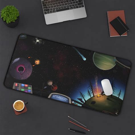 Outer Wilds Spaceship Desk Mat Original Painted Desk Mat Etsy