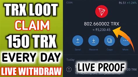 Claim Trx For Free Instant Withdraw Best Cryptocurrency Earning