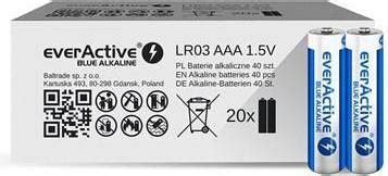 Everactive Alkaline Batteries Blue Alkaline Lr Aaa Carton Box