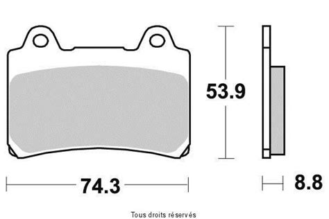 Plaquette de frein Vesrah pour Moto Yamaha 850 TRX 1996 à 1999 AVG