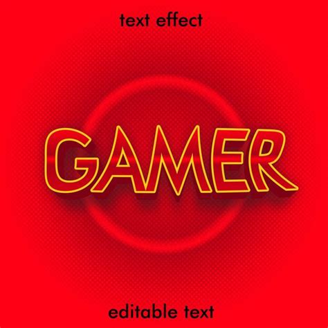 Premium Vector Gamer D Text Style Effect Editable