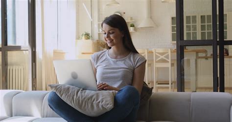 Relaxed Woman Enjoying Time On Sofa With Stock Footage Sbv 338161601 Storyblocks