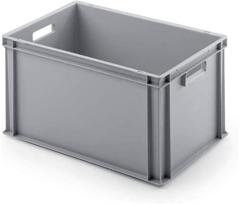 Bac Euro avec poignée ouverte HxLxP 32x40x60cm 56 litres Gris