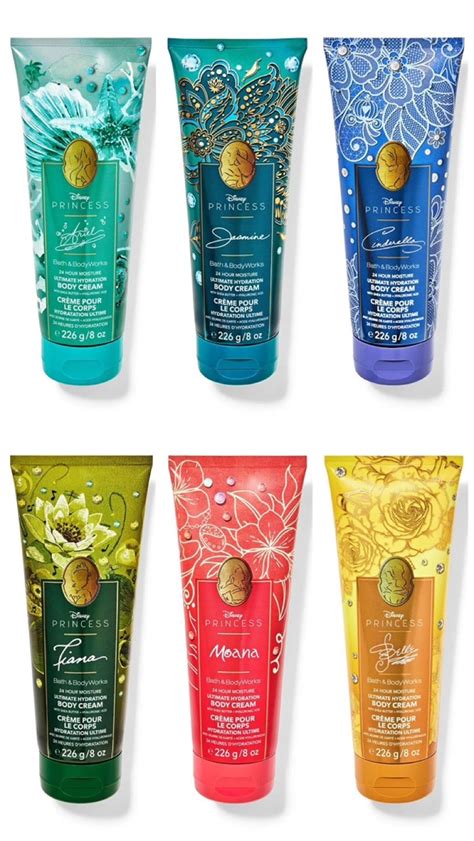 BBW DISNEY PRINCESS CINDERELLA MOANA TIANA ARIEL FINE MIST COLLECTION BY BATHS AND BODY WORKS