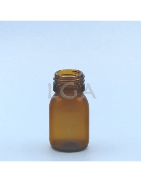 Amber Glass Round Bottle Øpp28 30ml