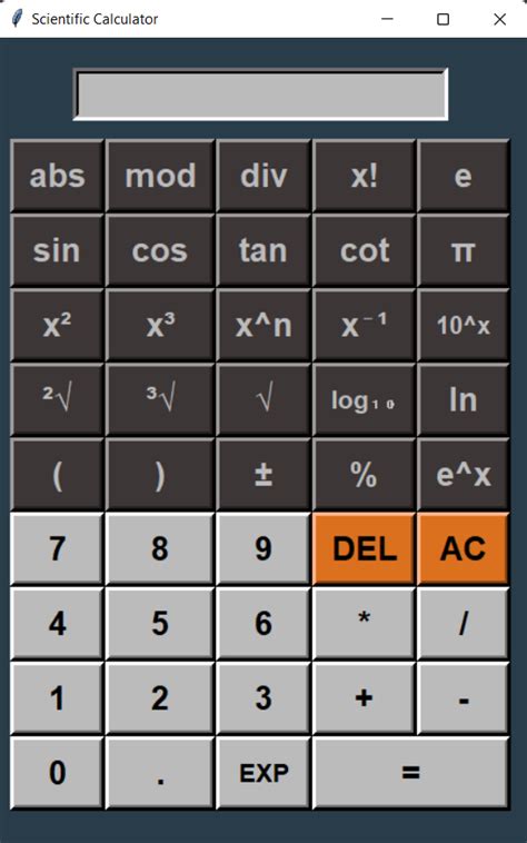 Github Sudeep Gowda07 Scientific Calculator Scientific Calculator Using Python S Library Tkinter