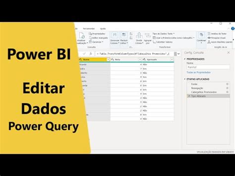 Como Editar Uma Base De Dados No Power Query Power Bi B Sico