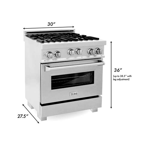 ZLINE 30" 4.0 cu. ft. Range with Gas Stove and Gas Oven in DuraSnow ...