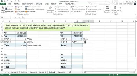 Calcular La Tasa De Inter S En Excel Ejercicio Youtube