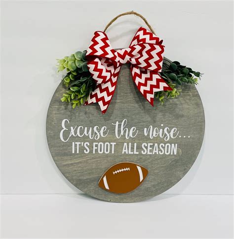 Football Door Sign For Front Door Football Season Decor For Etsy