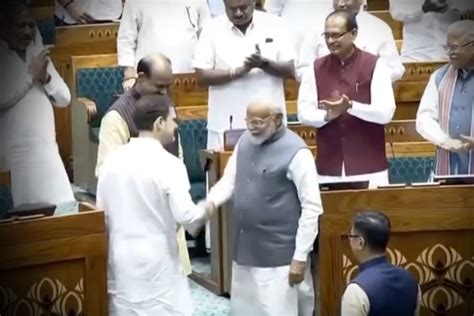 Speaker Election Lop Rahul Pm Modi Shake Hands On Om Birlas Win