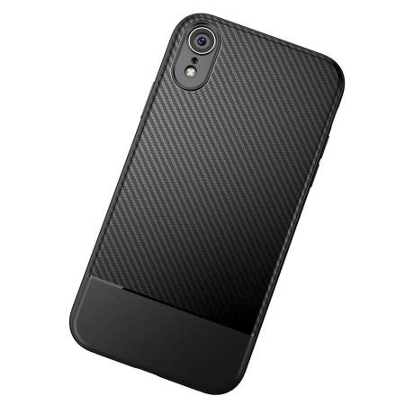 Olixar IPhone XR Carbon Fibre Case Black