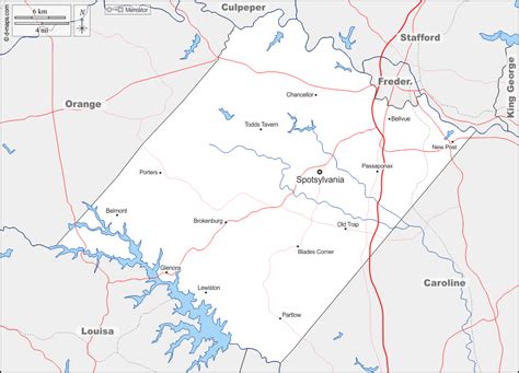 spotsylvania county  mapscom  map  blank map  outline