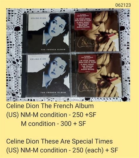 Celine Dion The French Album These Are Special Times Cd Unsealed Hobbies And Toys Music