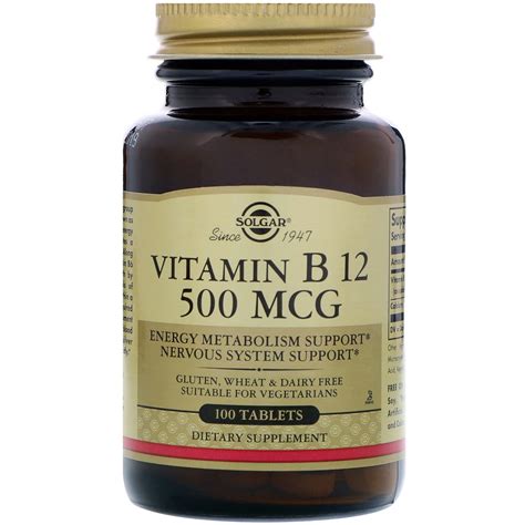 Solgar Vitamin B Mcg Tablets Iherb