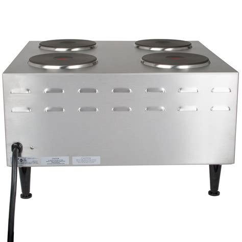 Nemco 6311 2 240 Electric Countertop Raised Hot Plate With 4 Solid Burners 240V