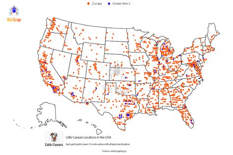 Number of little caesars locations in the United States | little ...