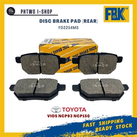 Disc Brake Pad Rear Toyota Vios Ncp Ncp Fbk Fd Ms Set