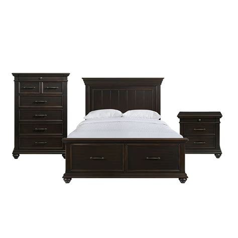 Slater Storage Bedroom Set Black Elements Furniture Furniture Cart