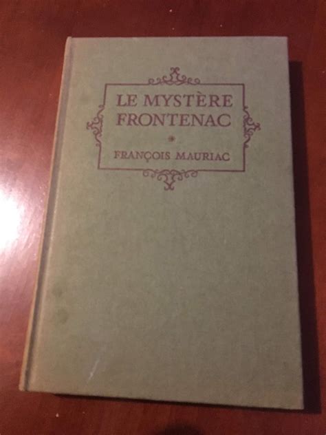 Le Mystere Frontenac Notes And Introduction In English Amazon Co Uk