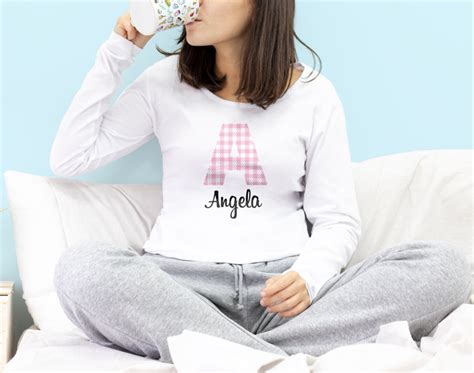 Pijama Personalizado Alfabeto Vichy Regalo Original