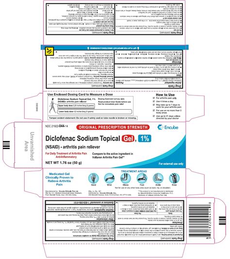 Dailymed Diclofenac Sodium Diclofenac Sodium Topical Gel 1 Gel