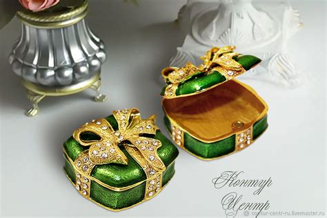 Подарок - Сувенир Металлическая шкатулка с эмалью и стразами купить в ...