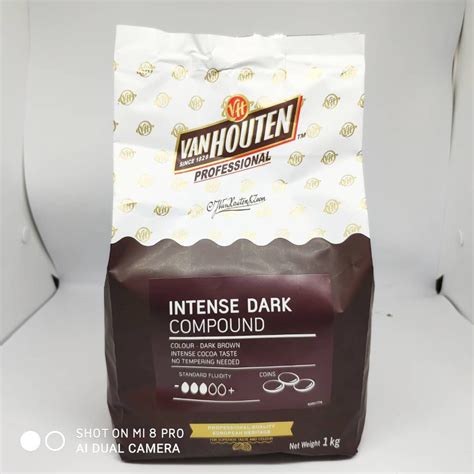 Van Houten Milk Compound Chocolate Coin 1kg Intense Dark Compound 1kg