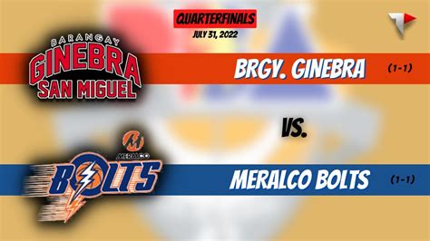 SCOREBOARD BRGY GINEBRA VS MERALCO BOLTS PBA PHILIPPINE CUP 2022