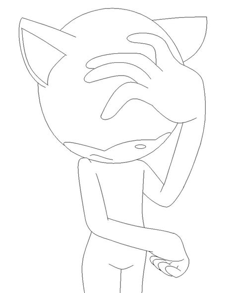 Sonic Facepalm Base By Bleachandtouhou4ever On Deviantart Drawing