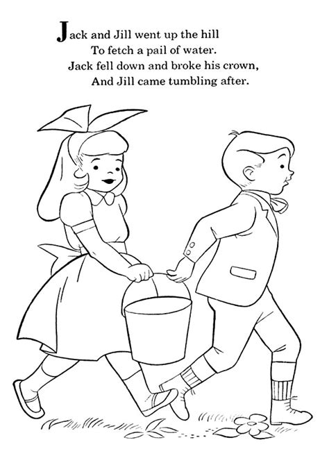 Jack and Jill: Coloring Pages & Books - 100% FREE and printable!