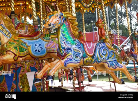 Golden Gallopers Carousel Hi Res Stock Photography And Images Alamy