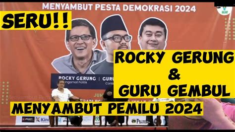 Rocky Gerung Vs Guru Gembul Menyambut Pemilu Youtube