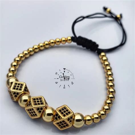 Pulsera Hexagono Acero Inoxidable Golden Store