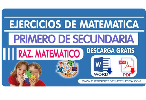 Ejercicios De Razonamiento Matemático 1° Secundaria Fichas Gratis