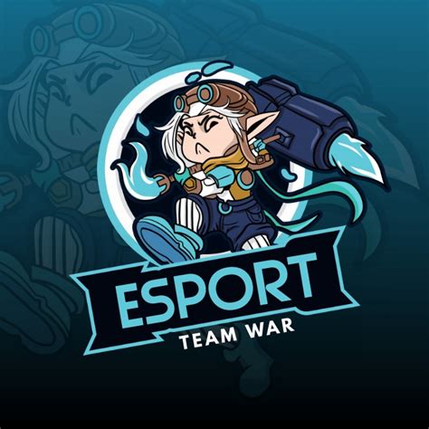 Plantilla De El Logotipo Del Equipo De Esports Azul Postermywall