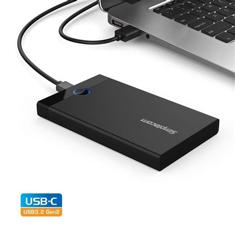 Simplecom Se Tool Free Sata Hdd Ssd To Usb C Enclosure Usb