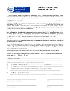 Fillable Online Parent Consent Form For Student Activity Fax Email