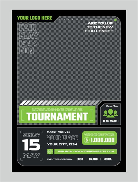 Esports Game Tournament Flyer Template 21520457 Vector Art At Vecteezy