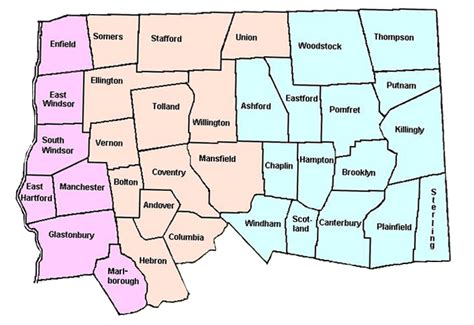 Map Of Hartford County Ct